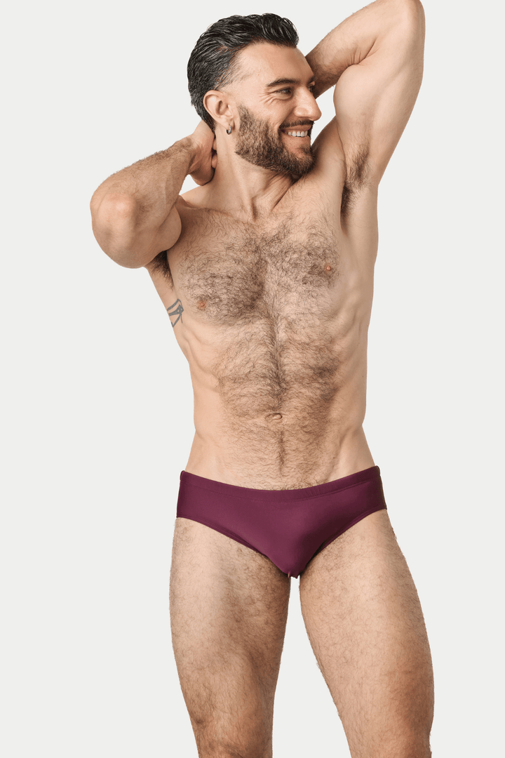 BARTON Classic Swim Brief - Burgundy - AWRY