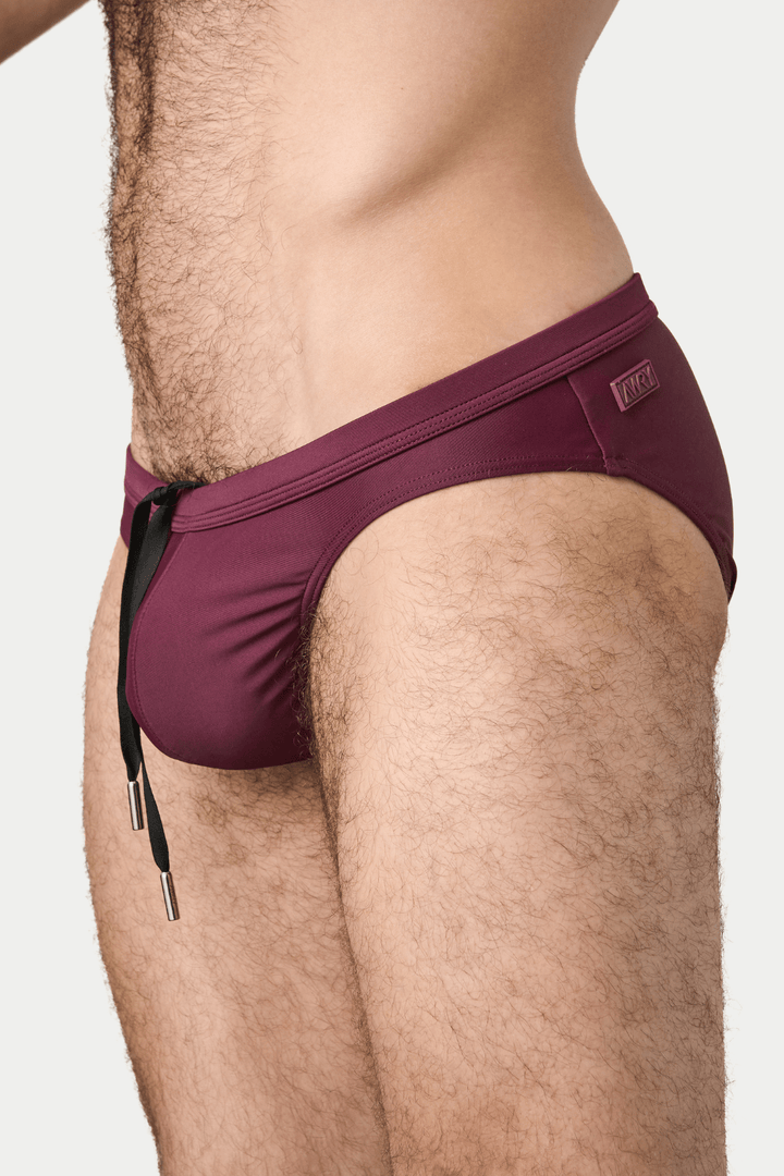 BARTON Contour Swim Brief - Burgundy - AWRY