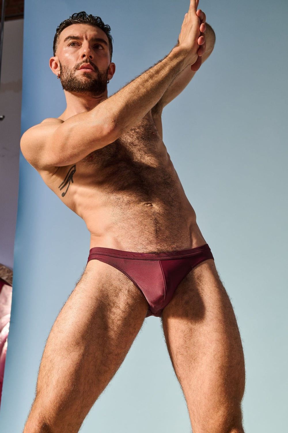 BARTON Contour Swim Brief - Burgundy - AWRY