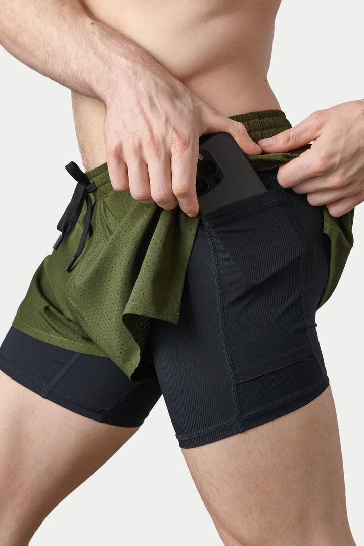 BREEZE Liner Shorts - Army Green - AWRY