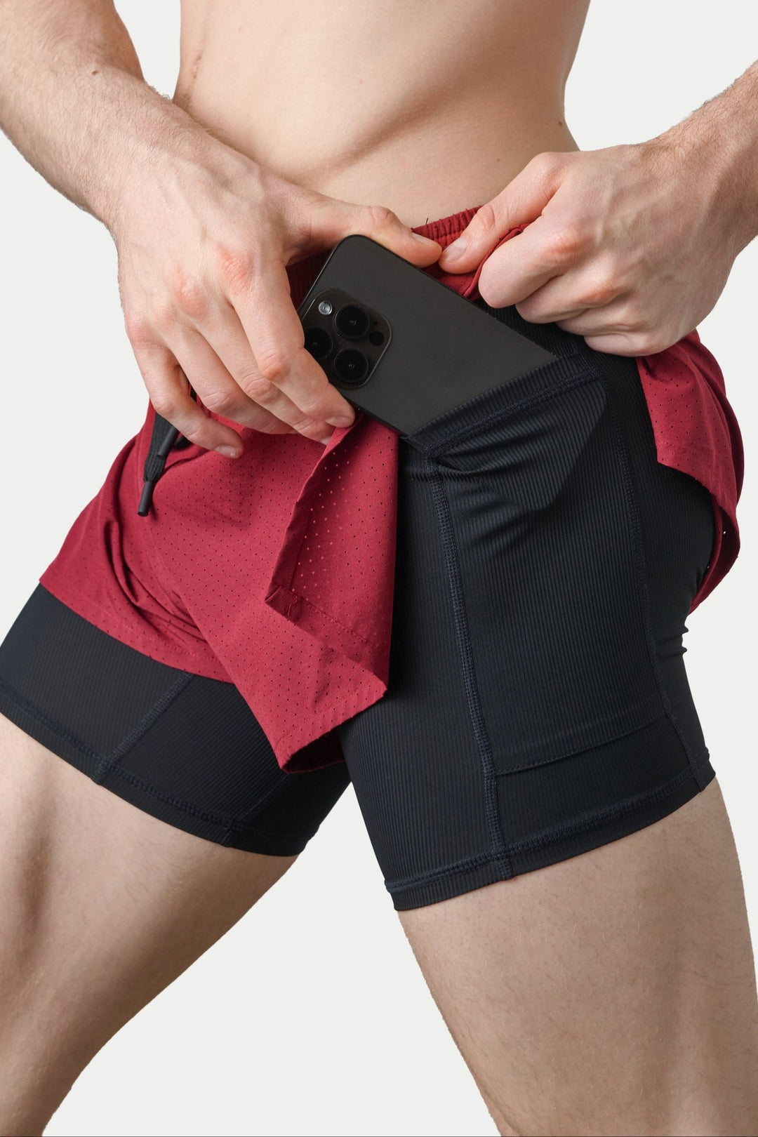 BREEZE Liner Shorts - Maroon - AWRY