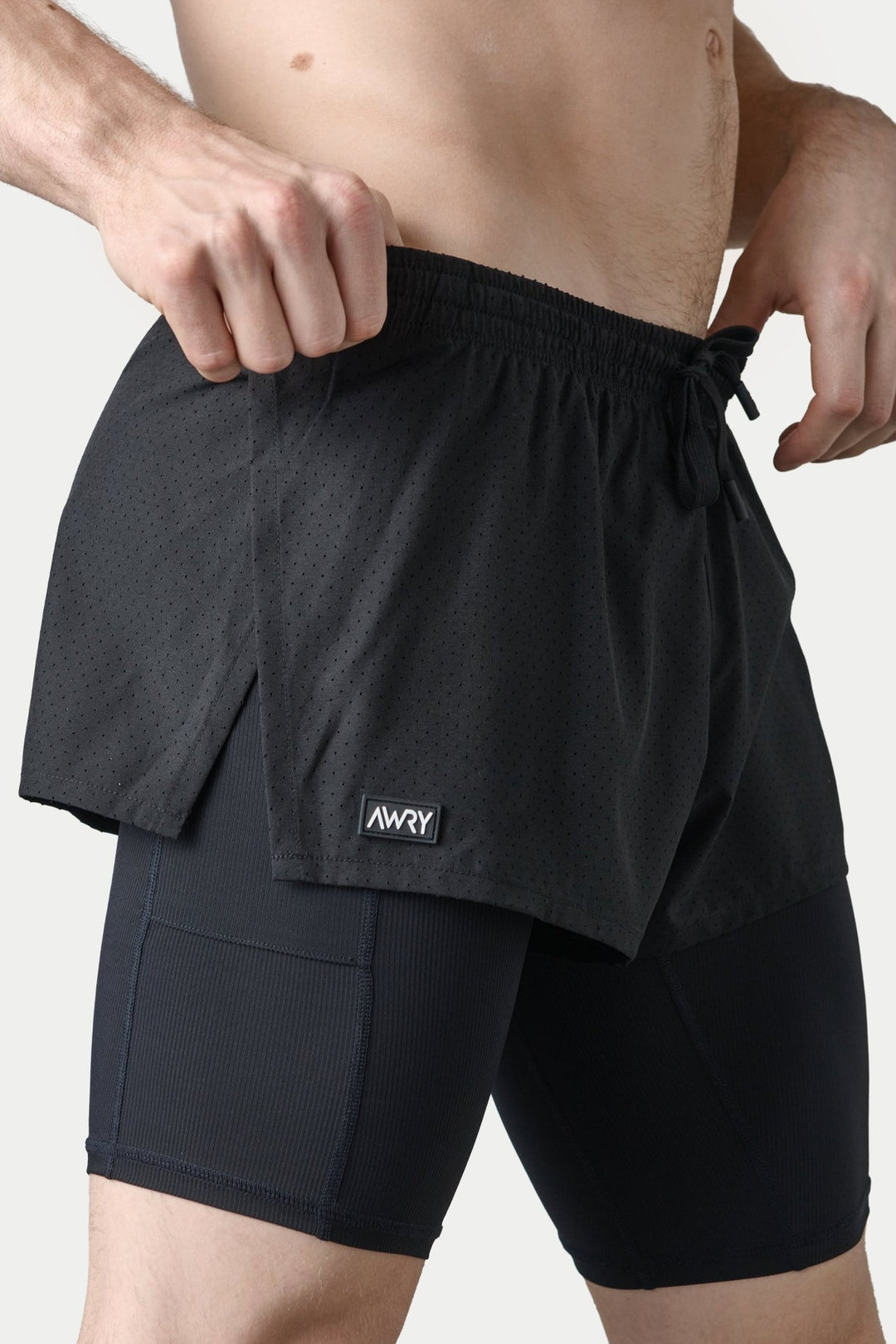BREEZE Long Liner Shorts - Black - AWRY