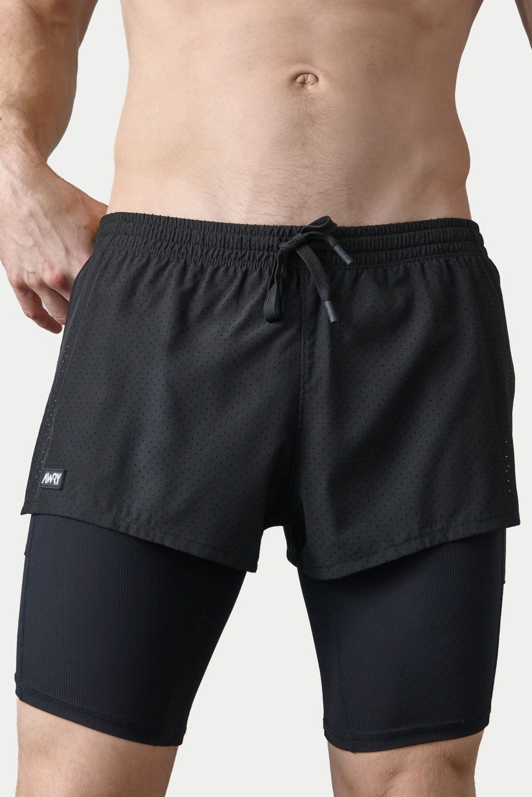 BREEZE Long Liner Shorts - Black - AWRY