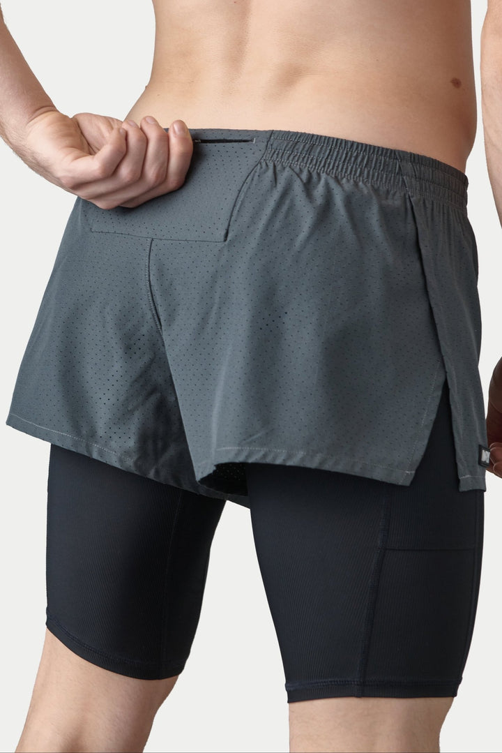 BREEZE Long Liner Shorts - Gray - AWRY