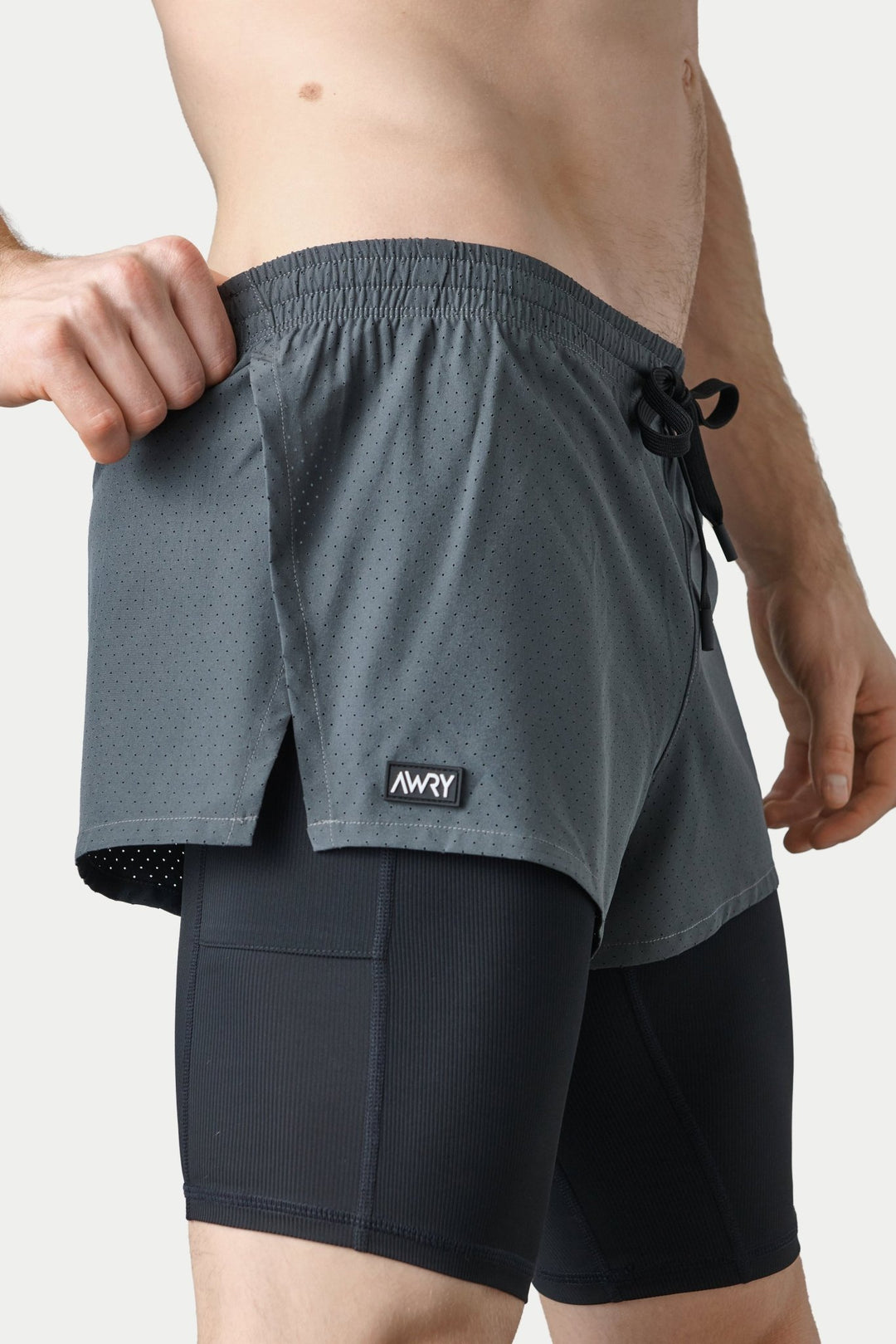 BREEZE Long Liner Shorts - Gray - AWRY