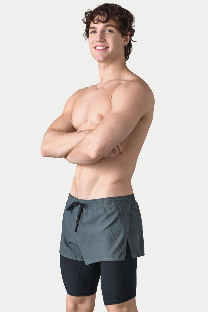 BREEZE Long Liner Shorts - Gray - AWRY