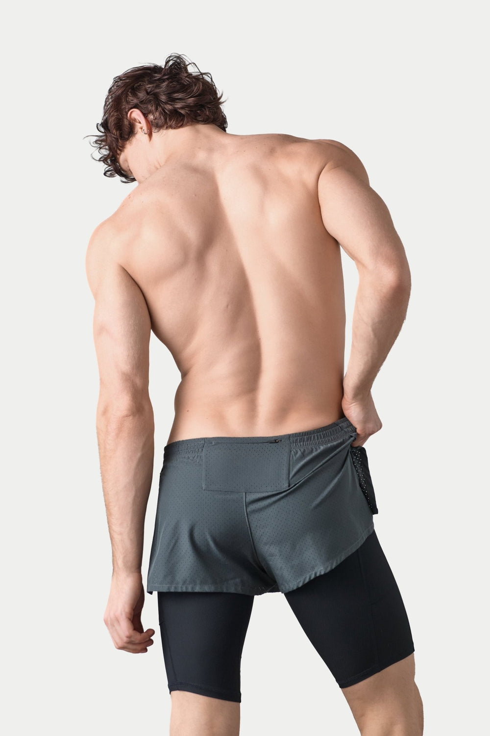 BREEZE Long Liner Shorts - Gray - AWRY