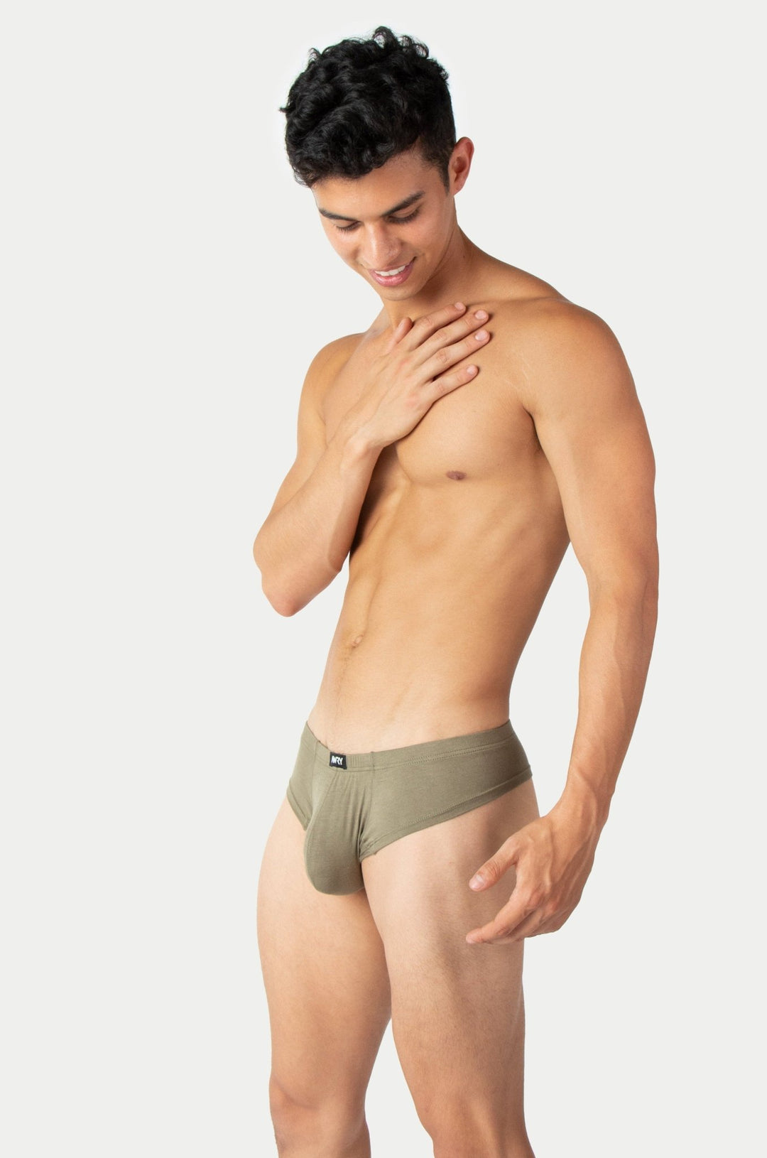CHEEKY Thong Briefs - Army Green - AWRY