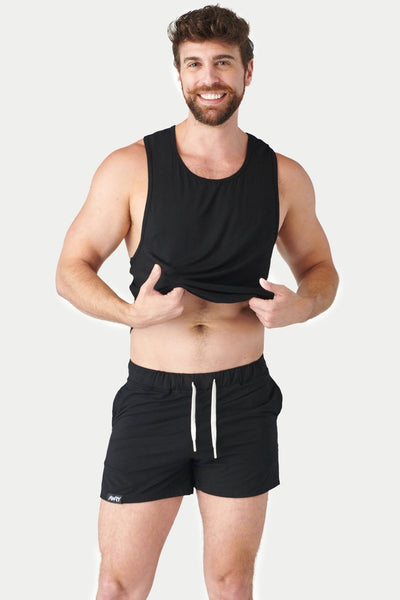 CLOUD Crop Tank - Black - AWRY