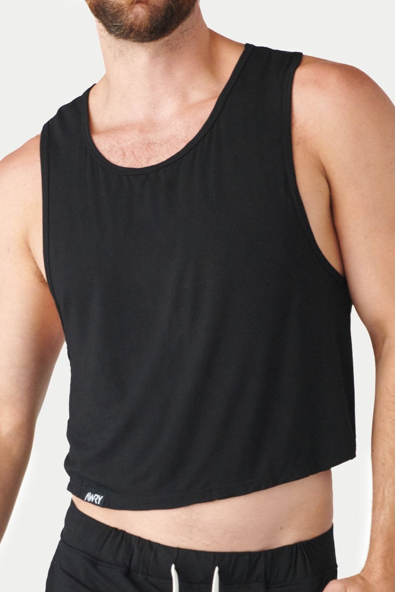 CLOUD Crop Tank - Black - AWRY