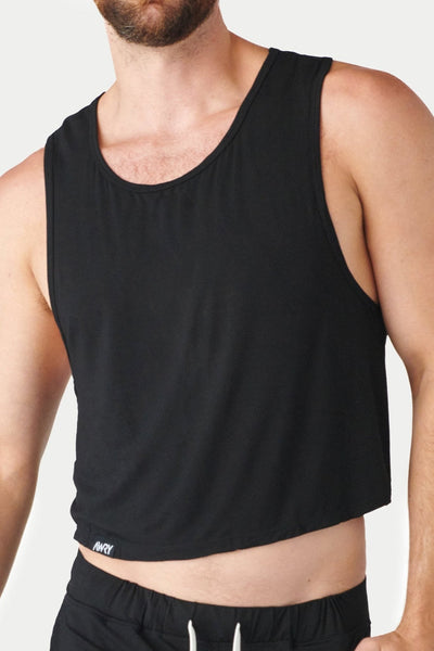 CLOUD Crop Tank - Black - AWRY