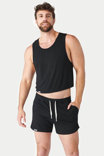 CLOUD Crop Tank - Black - AWRY