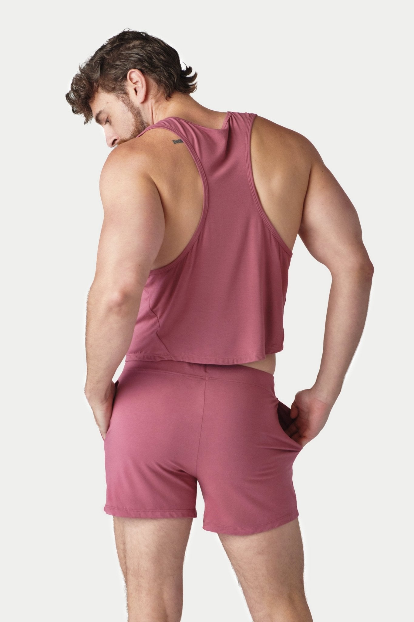 CLOUD Crop Tank - Blush Red - AWRY