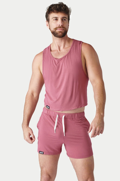 CLOUD Crop Tank - Blush Red - AWRY
