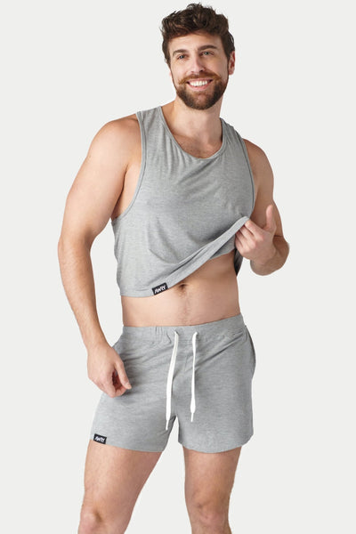 CLOUD Crop Tank - Heather Gray - AWRY