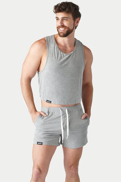 CLOUD Crop Tank - Heather Gray - AWRY