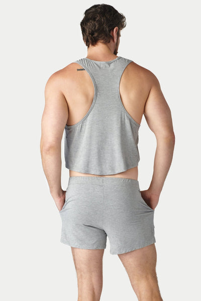 CLOUD Crop Tank - Heather Gray - AWRY