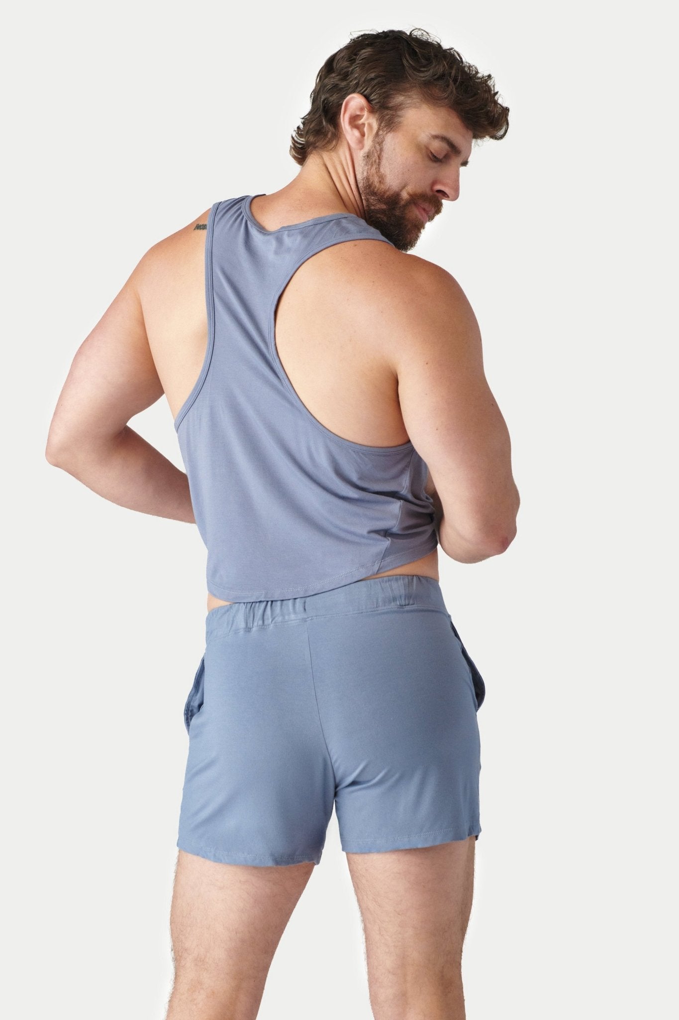 CLOUD Crop Tank - Steel Blue - AWRY