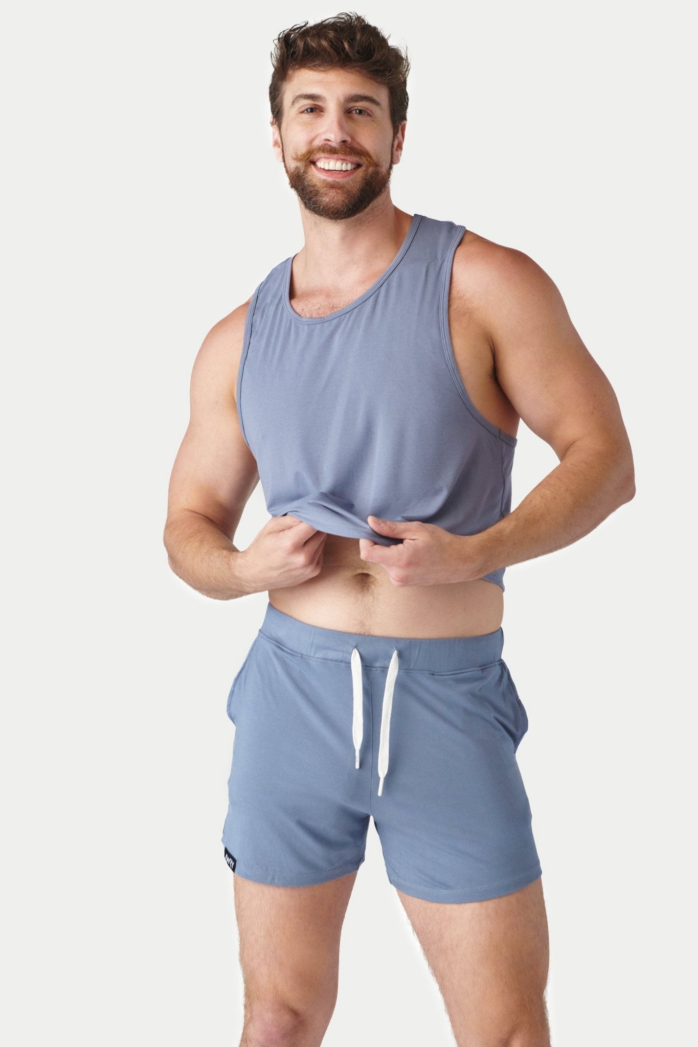 CLOUD Crop Tank - Steel Blue - AWRY
