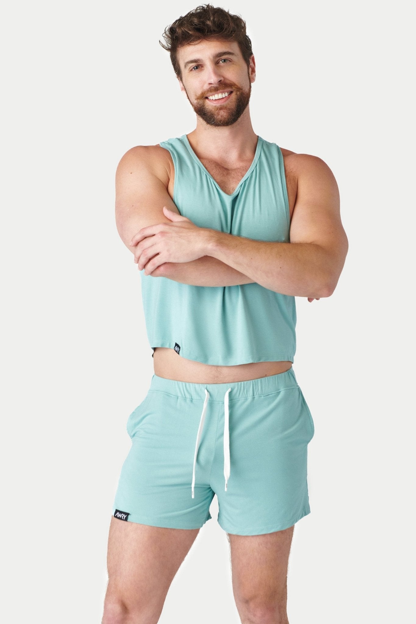 CLOUD Crop Tank - Teal - AWRY