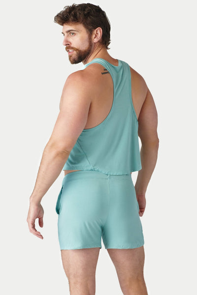 CLOUD Crop Tank - Teal - AWRY