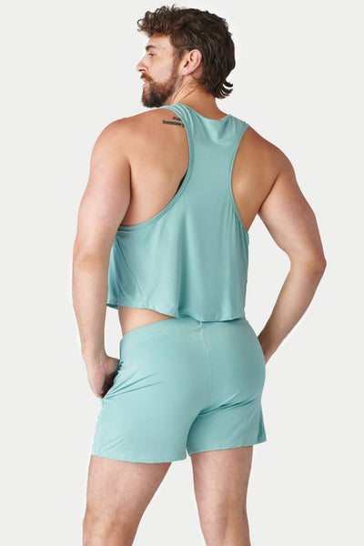 CLOUD Crop Tank - Teal - AWRY