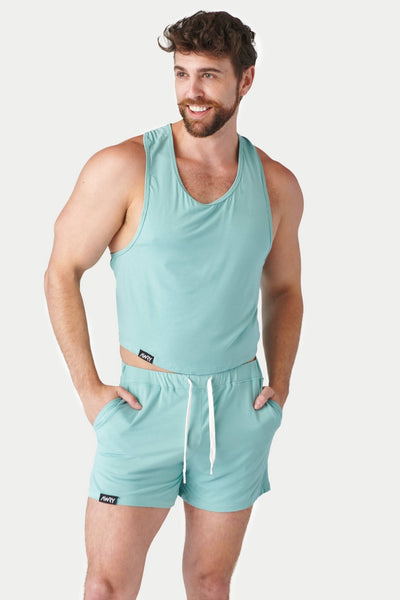 CLOUD Crop Tank - Teal - AWRY