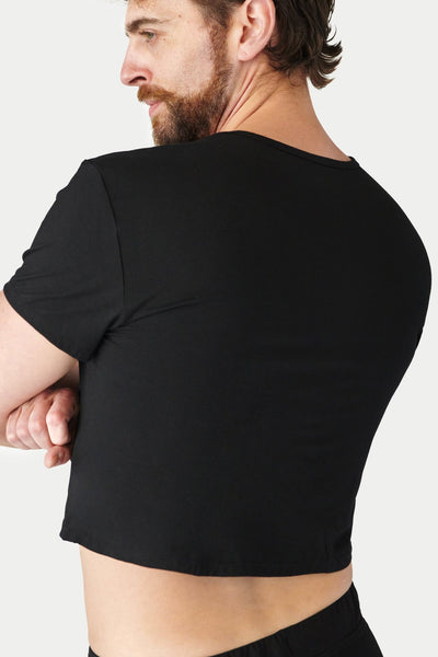 CLOUD Crop Tee - Black - AWRY