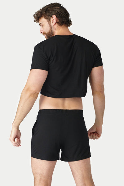 CLOUD Crop Tee - Black - AWRY