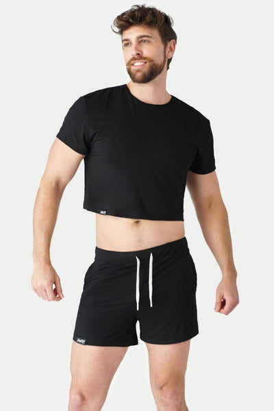 CLOUD Crop Tee - Black - AWRY