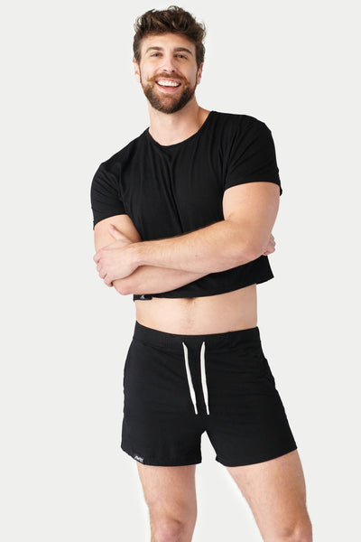 CLOUD Crop Tee - Black - AWRY