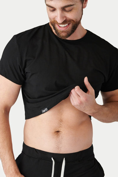CLOUD Crop Tee - Black - AWRY