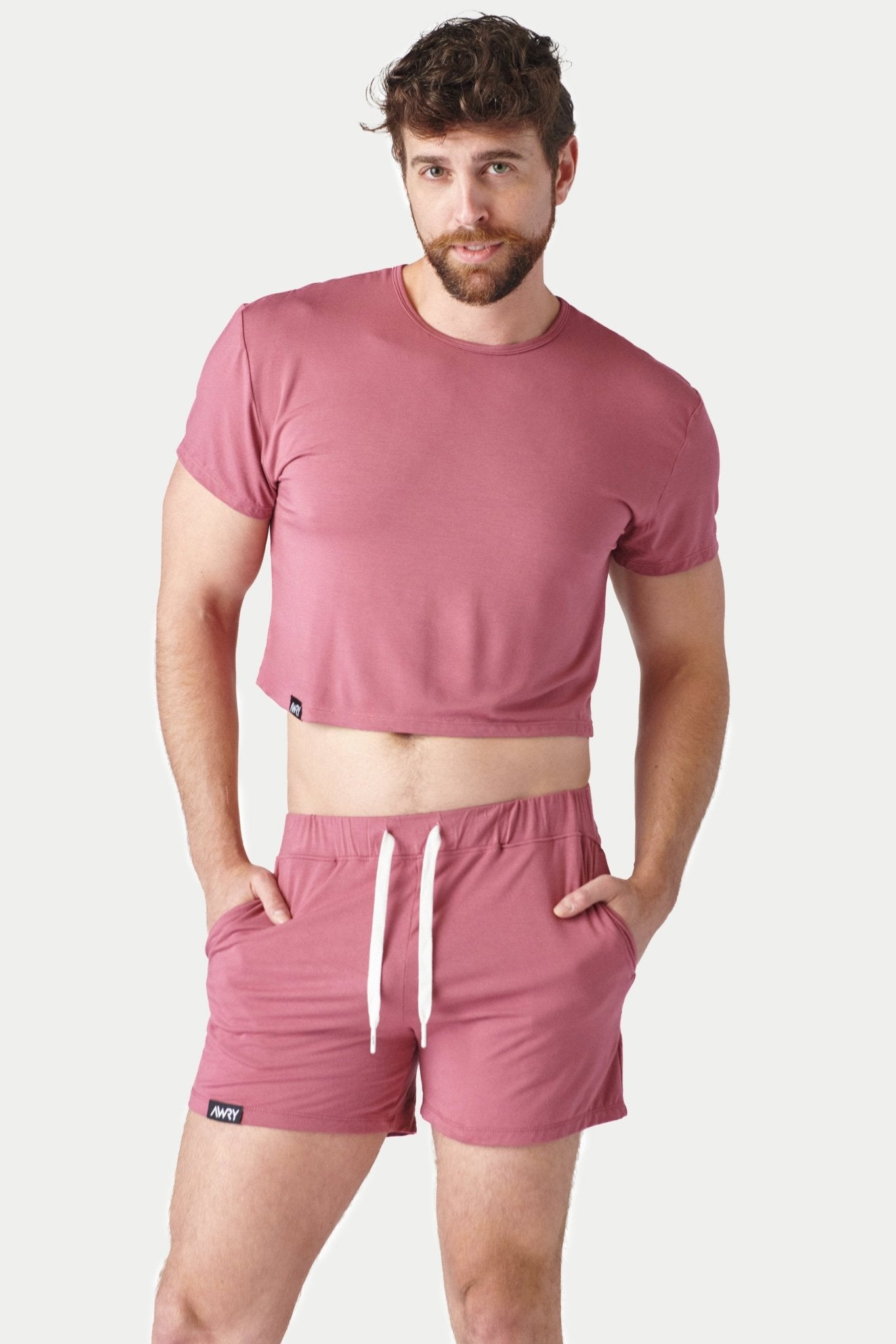 CLOUD Crop Tee - Blush Red - AWRY