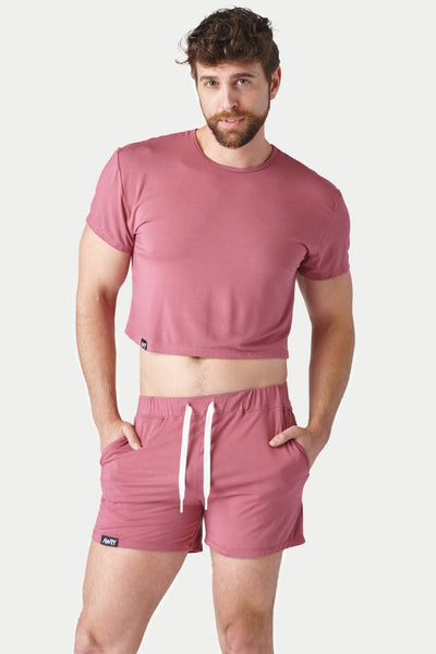 CLOUD Crop Tee - Blush Red - AWRY