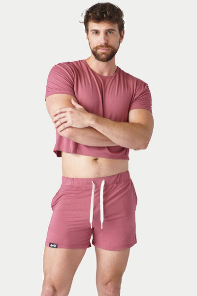 CLOUD Crop Tee - Blush Red - AWRY