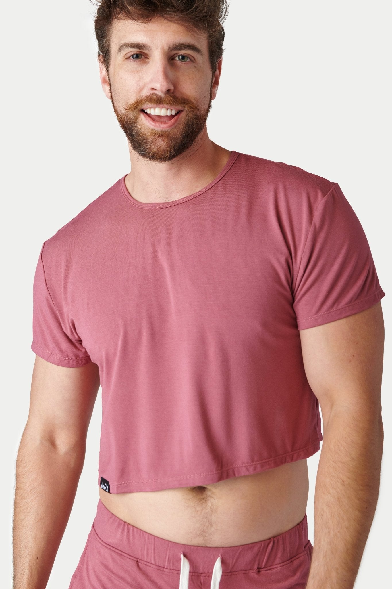 CLOUD Crop Tee - Blush Red - AWRY