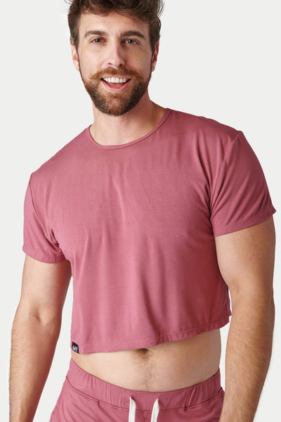 CLOUD Crop Tee - Blush Red - AWRY