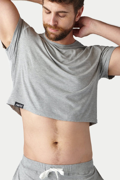 CLOUD Crop Tee - Heather Gray - AWRY
