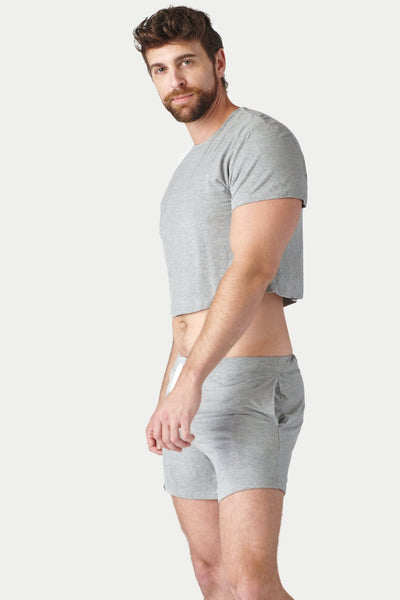 CLOUD Crop Tee - Heather Gray - AWRY