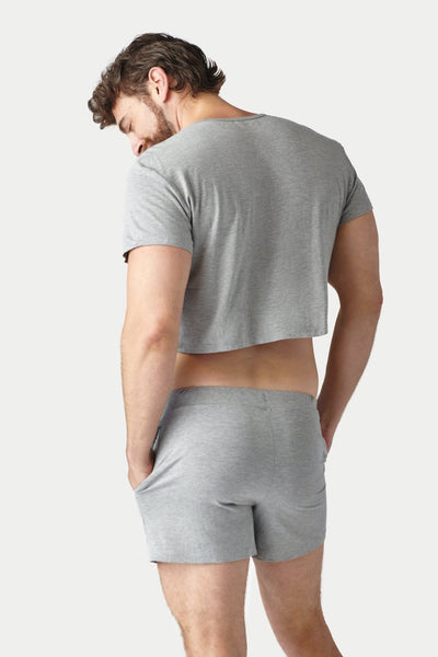 CLOUD Crop Tee - Heather Gray - AWRY