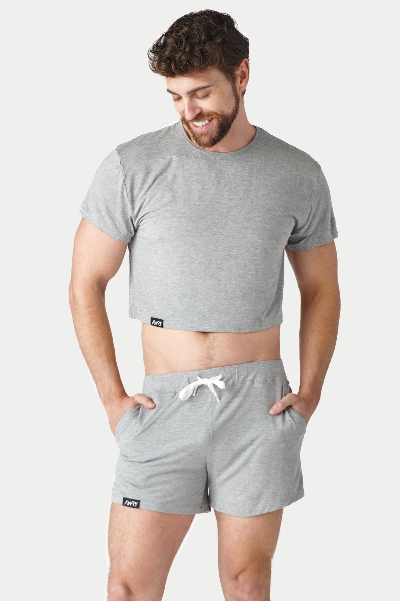 CLOUD Crop Tee - Heather Gray - AWRY