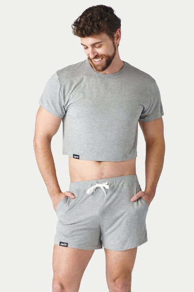 CLOUD Crop Tee - Heather Gray - AWRY
