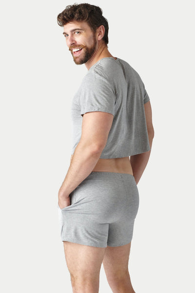 CLOUD Crop Tee - Heather Gray - AWRY