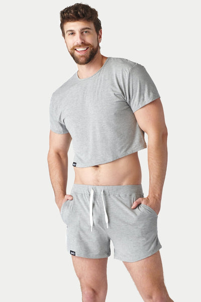 CLOUD Crop Tee - Heather Gray - AWRY