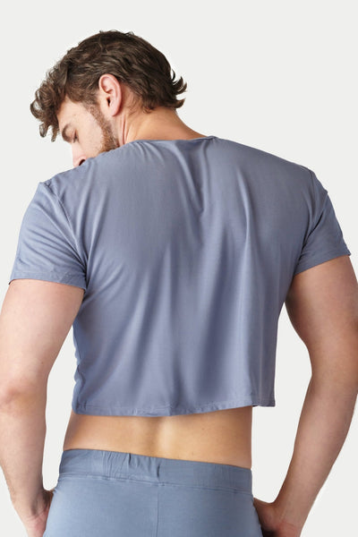 CLOUD Crop Tee - Steel Blue - AWRY
