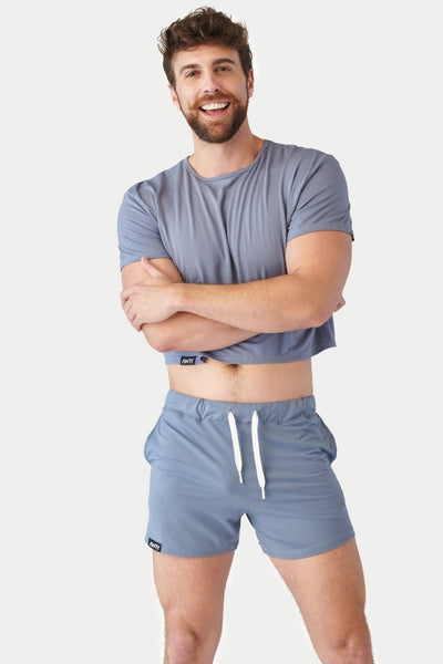 CLOUD Crop Tee - Steel Blue - AWRY