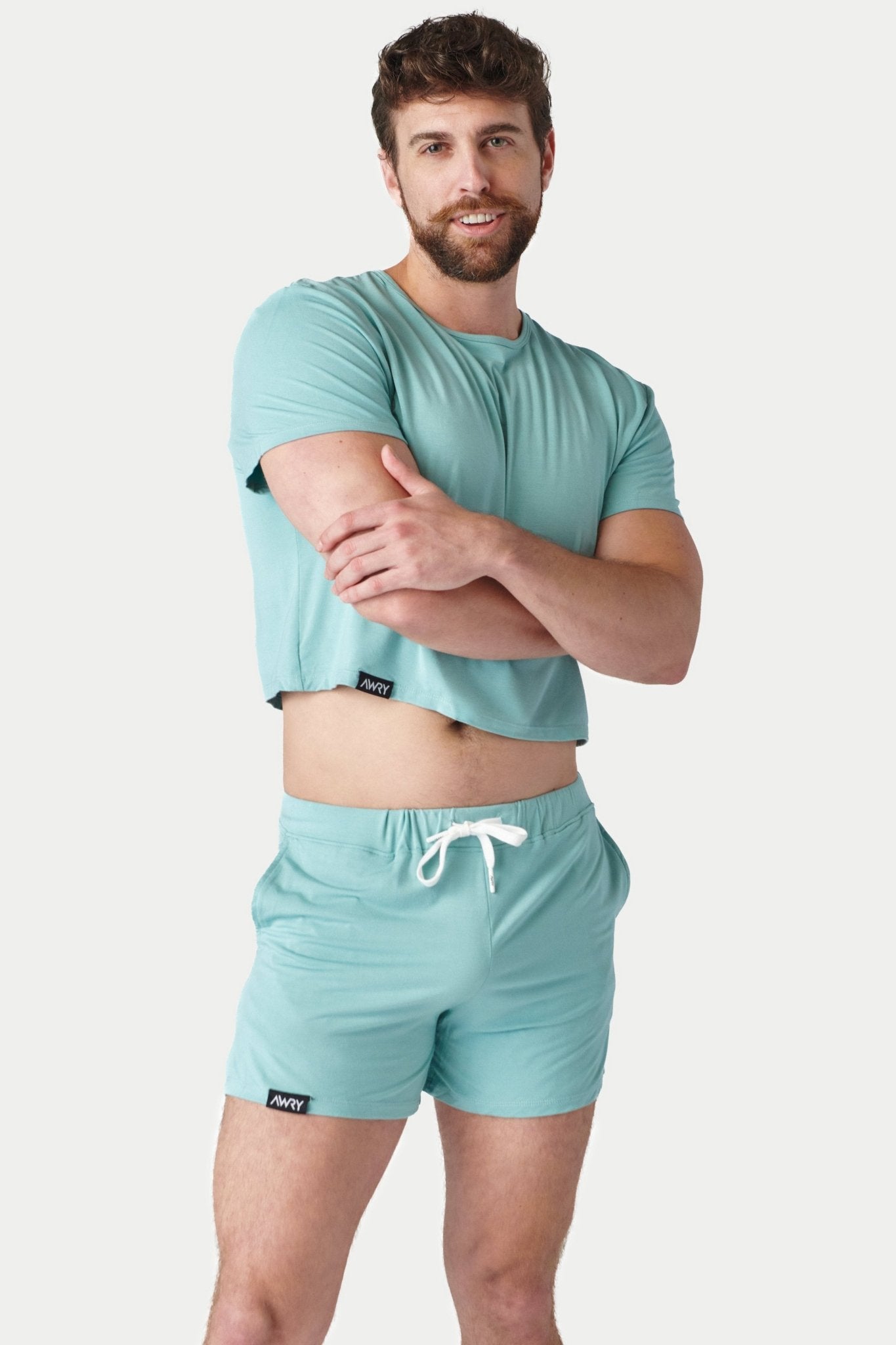 CLOUD Crop Tee - Teal - AWRY