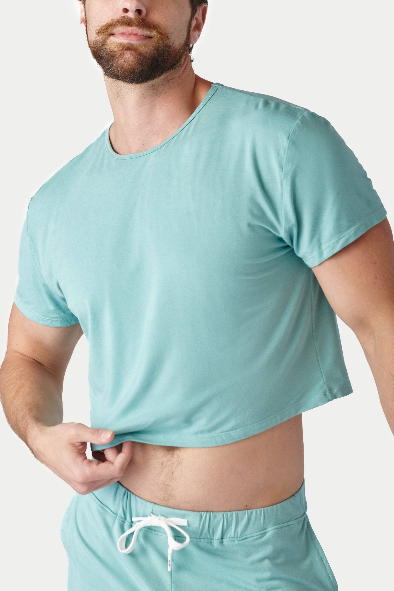 CLOUD Crop Tee - Teal - AWRY