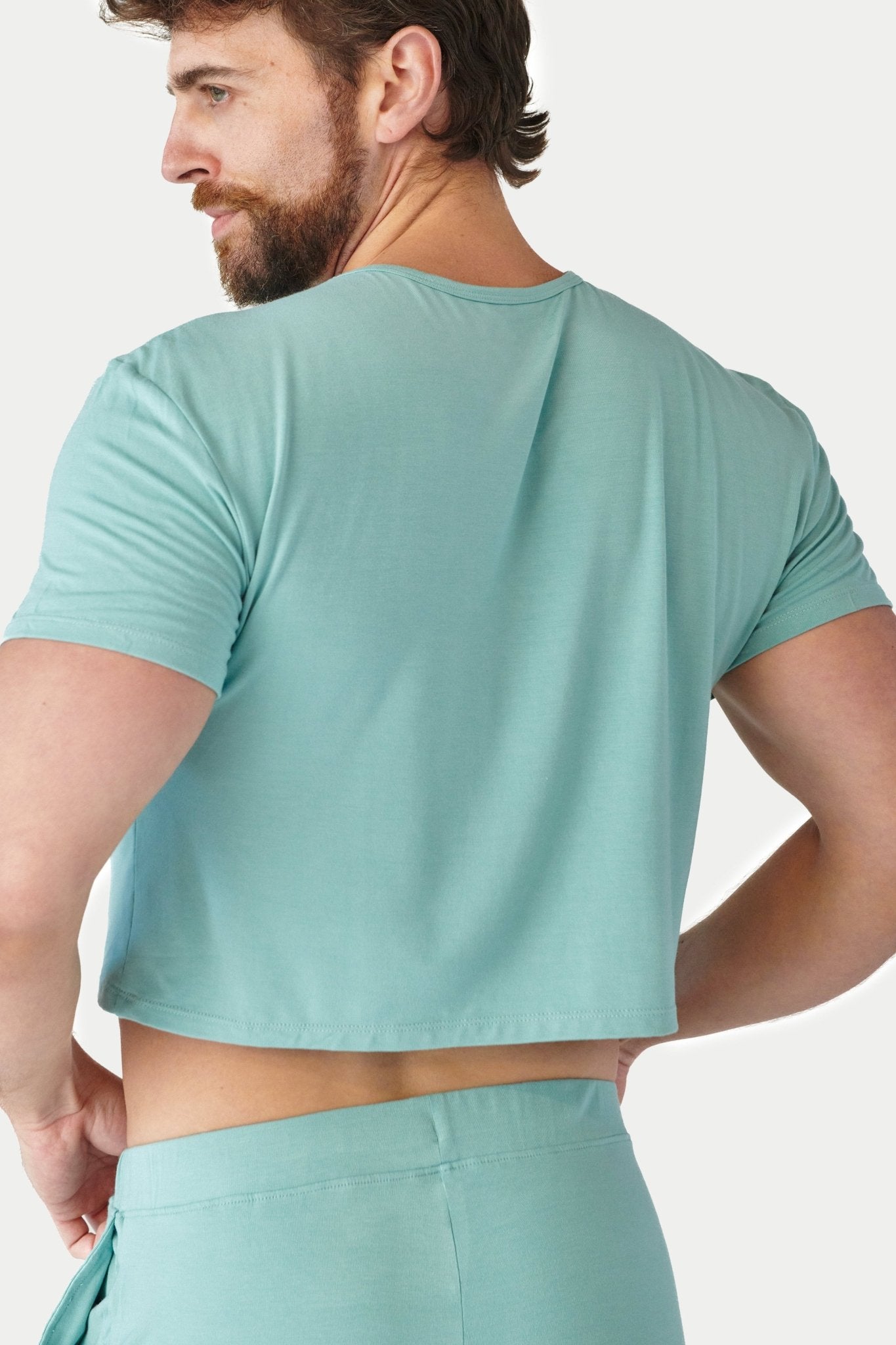 CLOUD Crop Tee - Teal - AWRY