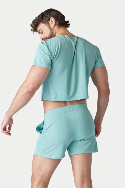 CLOUD Crop Tee - Teal - AWRY